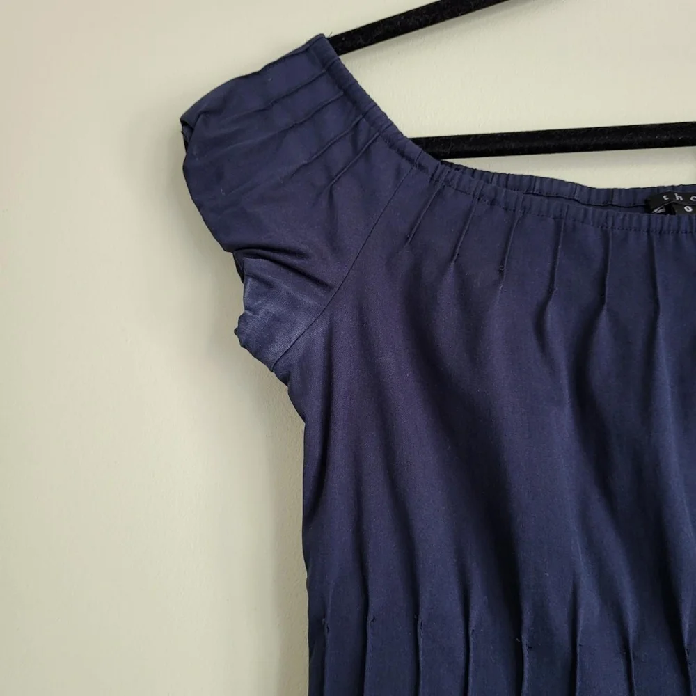Navy Ribbed Mini Dress - Picture 4 of 7
